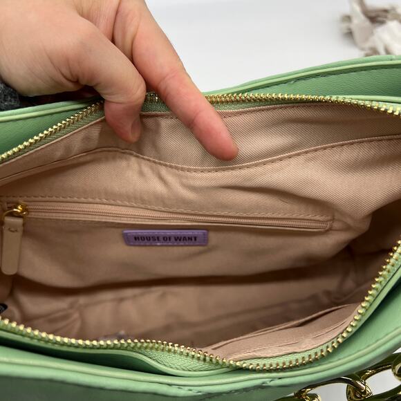 House of Want Convertible RFID Hobo Bag Green Fig - Picture 14 of 16